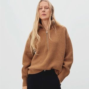 Everlane Felted Merino Half Zip Sweater